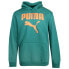 Фото #1 товара Puma Framed Up Logo Hoodie & Tall Mens Green Casual Outerwear 67807443