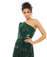 Фото #3 товара Women's Sequined One Shoulder A Line Gown