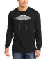 Фото #1 товара Men's Flying Saucer UFO Word Art Long Sleeve T-shirt