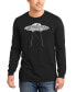 ფოტო #1 პროდუქტის Men's Flying Saucer UFO Word Art Long Sleeve T-shirt