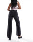 Vero Moda high rise wide leg jeans in black wash Schwarze Jeans, W26 - фото #4