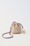 Stamp print crossbody bag