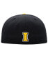 ფოტო #5 პროდუქტის Men's Black, Gold Iowa Hawkeyes Team Color Two-Tone Fitted Hat