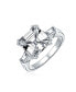Фото #2 товара Кольцо Bling Jewelry 5CT Side Stones Baguette Solitaire Square Asscher Cut