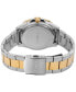 ფოტო #5 პროდუქტის Men's Quartz Analog Premium Dress Stainless Steel Two-Tone Watch 44mm