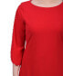 ფოტო #7 პროდუქტის Women's 3/4 Imitation Pearl Detail Petal Sleeve Dress