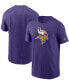 Фото #1 товара Men's Purple Minnesota Vikings Primary Logo T-shirt