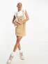 Tommy Jeans logo corduroy pinafore dress in sand tawny sand, M - фото #5