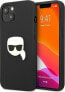 Karl Lagerfeld Karl Lagerfeld KLHCP13SPKMK iPhone 13 mini 5,4" czarny/black hardcase Leather Ikonik Karl`s Head Metal