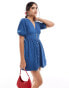 Фото #2 товара Nobody's Child Starlight denim mini dress in blue