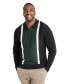ფოტო #1 პროდუქტის Mens Braxton Splice Polo Sweater Big & Tall