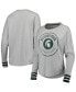 Фото #2 товара Women's Heathered Gray Michigan State Spartans Andy Long Sleeve T-shirt