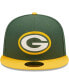 ფოტო #3 პროდუქტის Men's Green, Gold Green Bay Packers Super Bowl XXXI Letterman 59FIFTY Fitted Hat