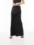 Фото #2 товара Topshop satin bias maxi skirt in black