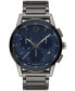 ფოტო #1 პროდუქტის Men's Swiss Chronograph Museum Sport Gray PVD Stainless Steel Bracelet Watch 43mm