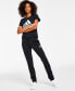 Фото #7 товара Women's Essentials Warm-Up Slim Tapered 3-Stripes Track Pants, XS-4X