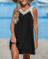 Фото #1 товара Платье пляжное CUPSHE черное без рукавов с объемной отделкой
