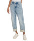 ფოტო #1 პროდუქტის Women's Crystal Cuff Straight-Leg Jeans
