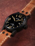 Фото #4 товара Мужские наручные часы с коричневым кожаным ремешком TW Steel MS32 Maverick 48mm 10 ATM