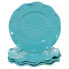 Фото #1 товара Набор тарелок для ужина Certified International Perlette Teal Melamine 4 шт.