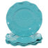 Фото #1 товара Perlette Teal Melamine 4-Pc. Dinner Plate Set