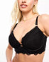 New Look DD lace plunge bra in black