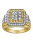 Фото #1 товара Bigg Boss Natural Certified Diamond 2.04 cttw Round Cut 14k Yellow Gold Statement Ring for Men