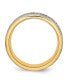 ფოტო #3 პროდუქტის Titanium Brushed Yellow Scroll Design Grooved Edge Band Ring