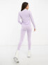 Threadbare Petite Ski base layer banded waistband leggings and long sleeeve top set in lilac Сиреневый, 44 - фото #3