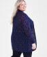 Фото #2 товара Plus Size Open-Front Pointelle Cardigan, Created for Macy's