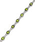 ფოტო #1 პროდუქტის Sterling Silver Bracelet, Peridot Oval Link Bracelet (12 ct. t.w.)