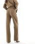 YAS tailored trouser co-ord in brown - BROWN