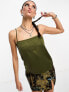 COLLUSION studios cami top co-ord in khaki