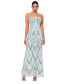 Фото #1 товара Women's Sequin-Embellished Draped-Neck Gown