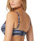 Фото #2 товара Women's Striped Contours Diamond Twist-Front Bikini Top