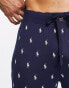 Фото #3 товара Polo Ralph Lauren lounge jogger in navy with all over print logo