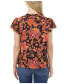 ფოტო #2 პროდუქტის Women's Flutter Sleeve V-Neck Blouse