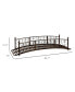 Arched Steel Garden Bridge with Handrails for Safety