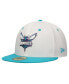 Фото #4 товара Men's White/Teal Charlotte Hornets Throwback 2Tone 59FIFTY Fitted Hat