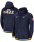 Фото #2 товара Men's Navy Utah Jazz 75th Anniversary Performance Showtime Hoodie Full-Zip Jacket