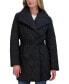 ფოტო #1 პროდუქტის Women's Belted Asymmetrical Quilted Coat