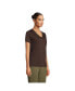 Фото #5 товара Women's Relaxed Supima Cotton Short Sleeve V-Neck T-Shirt