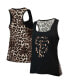 Фото #1 товара Women's Threads Black San Francisco Giants Leopard Tank Top