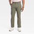 Фото #1 товара Men's Big & Tall Slim Fit Tech Chino Pants - Goodfellow & Co Olive Green 38x36