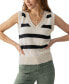 Фото #3 товара Women's Striped Cotton Shell Sweater Vest