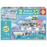 EDUCA 2x100 Pieces Boat Outside/Inside Puzzle