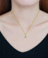 ფოტო #2 პროდუქტის Cubic Zirconia Pear Bezel Pendant Necklace in 18k Gold-Plated Sterling Silver, 16" + 2" extender, Created for Macy's