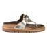 Фото #1 товара Diba True Beat Drop Metallic TStrap Womens Gold Casual Sandals 53340-714