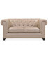 Фото #2 товара CLOSEOUT! Ciarah Chesterfield Leather Loveseat, Created for Macy's