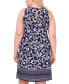 Plus Size Printed Keyhole Shift Dress